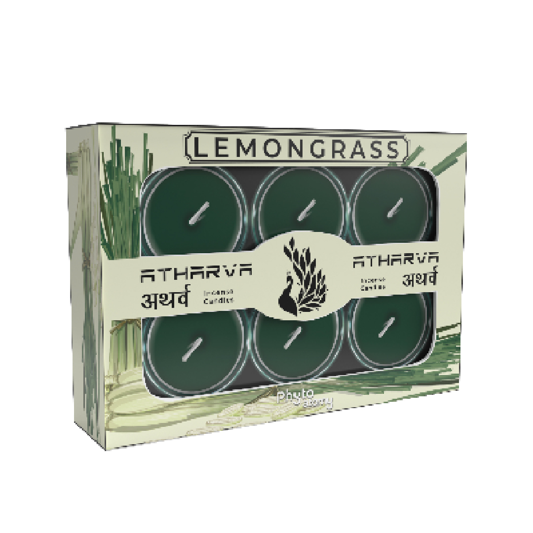 Lemongrass Atharva Incense Candles (12 Pcs.)